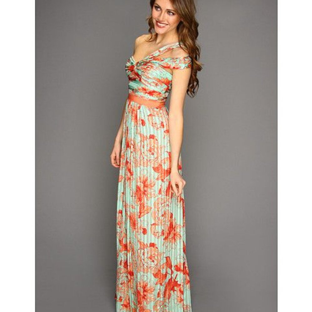 BCBG Inga Formal One shoulder Gown